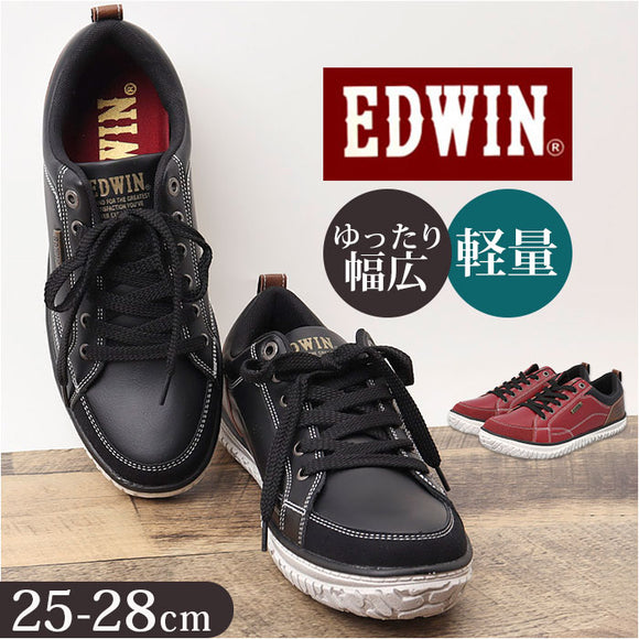 EDWIN スニーカー EDW7769 エドウィン 通販 メンズ ローカットスニーカー 軽量 幅広 ウォーキングシューズ 歩きやすい シューズ 紐靴 靴 くつ クツ カジュアルシューズ おしゃれ かわいい