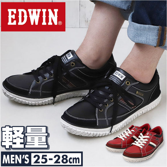 EDWIN メンズ スニーカー 7747 通販 エドウィン 軽量 軽い ローカットスニーカー ローカット シンプル おしゃれ 幅広 ゆったり 滑りにくい 防滑 耐滑 履きやすい 歩きやすい 靴 くつ