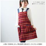 エプロン おしゃれ 通販 EDWIN エドウィン 前掛け 保育士 H型 ワークエプロン カフェエプロン 介護士 レディース メンズ ブランド ポケット かわいい 母の日 プレゼント 敬老の日 ギフト