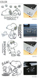 ステッカー  スヌーピー SNOOPY  車 エンブレムステッカー エンブレム スーツケース 通販 シール デコレーション  カーアクセサリー  pn105107-1 2090782 1543-SN107