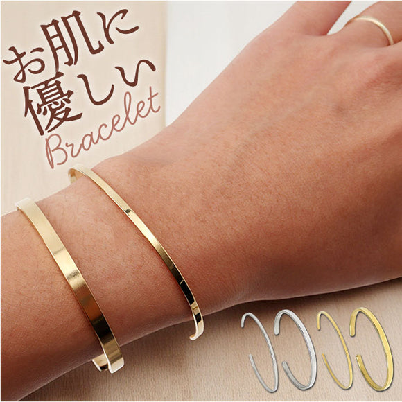 サージカルステンレス バングル 通販 ブレスレット レディース きれいめ 上品 アクセサリー ジュエリー シンプル 華奢 レディースアクセサリー おしゃれ オフィス ギフト 普段使い 仕事