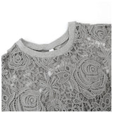 レース トップス 通販 半袖 カットソー レディース きれいめ 大人かわいい tシャツ おしゃれ オフィス 春夏 大人可愛い シアー ホワイト グレー ネイビー 花柄