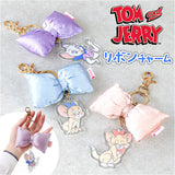 トムとジェリー キーホルダー F258134 通販 Tom and Jerry Tom & Jerry バッグチャーム キーチャーム キーリング キラキラ リボン トムジェリ かわいい アクキー おしゃれ レディース