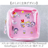 コスメポーチ 通販 The Powerpuff Girls グッズ パワパフグッズ FLAPPER 小物入れ 化粧ポーチ 携帯 持ち歩き ステッカー風ポーチ マチあり おしゃれ 可愛い キャラクター 中高生 大人