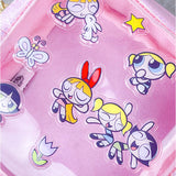 コスメポーチ 通販 The Powerpuff Girls グッズ パワパフグッズ FLAPPER 小物入れ 化粧ポーチ 携帯 持ち歩き ステッカー風ポーチ マチあり おしゃれ 可愛い キャラクター 中高生 大人