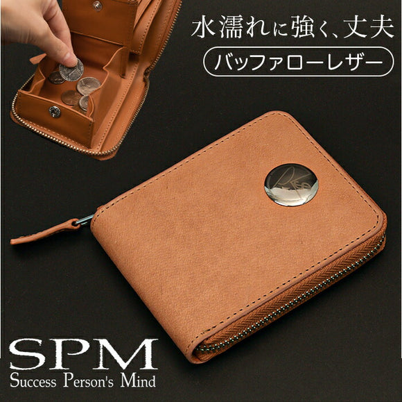 二つ折り財布 メンズ 小銭入れあり 通販 折財布 財布 さいふ サイフ レディース ラウンドファスナー S.P.M エスピーエム FC-1110 レザー 本革 おしゃれ オシャレ かわいい 可愛い 贈り物