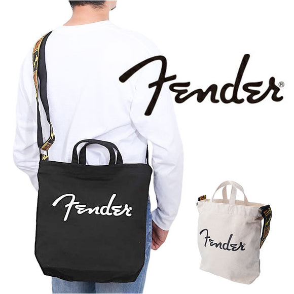 Fender フェンダー トートバッグ ショルダー 大容量 6000 通販 トートバック トート 手提げ ななめがけ 斜め掛け 斜めがけ 肩掛け 大きめ 大きい キャンバス 軽量 軽い 帆布 コットン