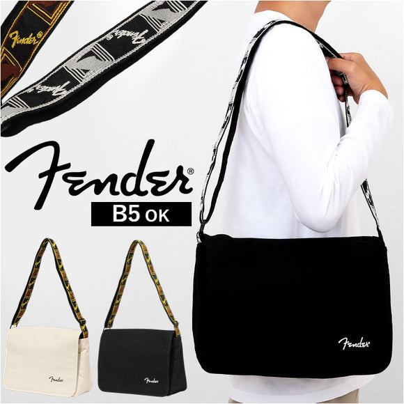 fender フェンダー バッグ 950-6004 通販 ショルダーバッグ ボディバッグ 斜めがけバッグ ショルダーバック メッセンジャーバッグ フラップ 布 コットン 帆布 小さめ B5 ブランド 通学