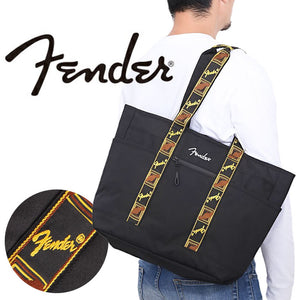 Fender フェンダー トートバッグ 大容量 6054 通販 トートバック トート 手提げ 肩掛けバッグ 肩掛けバック 肩掛け 大きめ 大きい キャンバス 軽量 軽い コーデュラ ファスナー付き a4 A4