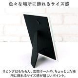 フォトフレーム おしゃれ 通販 写真たて フォトスタンド 写真立て ガラスフレーム スタンド L判 16×19.5 かわいい 可愛い 立て掛け式 クリア 花柄 フラワー 誕生日 ギフト お祝い