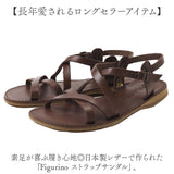 サンダル 日本製 フラットサンダル 通販 レディース 本革 figurino フィグリーノ レディースサンダル ストラップサンダル レザー レザーサンダル アンクルストラップ 夏 ストラップ