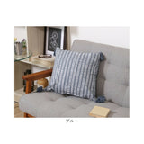 クッションカバー 45×45cm 綿 通販 クッション カバー 45 45cm おしゃれ さらさら シンプル オシャレ タッセル付き 洗える 洗濯 リビング ソファ 寝室 ベッド テキスタイル ファブリック