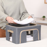 収納ボックス フタ付き 布 前開き 通販 窓付＆積み重ね収納ボックス 22L 衣類収納ボックス 収納ケース 窓付き収納ボックス 折りたたみ ファスナー ふた付き 蓋つき 収納 ボックス