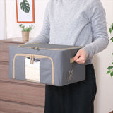 収納ボックス フタ付き 布 前開き 通販 窓付＆積み重ね収納ボックス 22L 衣類収納ボックス 収納ケース 窓付き収納ボックス 折りたたみ ファスナー ふた付き 蓋つき 収納 ボックス