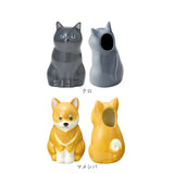 花瓶 一輪挿し 通販 フラワーベース 陶器 ペン立て 花瓶 花びん 鉛筆立て ペンスタンド かびん ミニ おしゃれ 猫 ねこ ネコ 小さい 置物 アニマルモチーフ セトクラフト P22-070