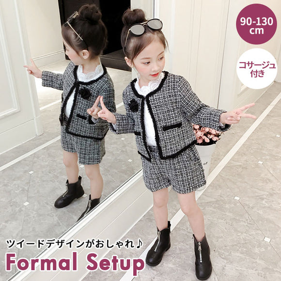 女の子 パンツ スーツ フォーマル 通販 90 100 110 120 130 セットアップ キッズ 子供服 ジュニア ショートパンツ ハーフパンツ 上下セット 2点セット ズボン ジャケット 入園式 入学式