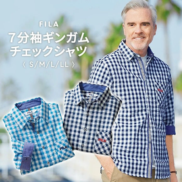 シャツ メンズ カジュアル 通販 ギンガムチェックシャツ ７分袖シャツ ７分袖 メンズシャツ カジュアルシャツ おしゃれ 軽量 ポケット 涼しい 動きやすい ラフ メンズファッション 大人