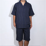 甚平 メンズ 通販 そのまま寝られる被る甚平2着組 じんべえ 2着セット パジャマ 夏 部屋着 被り ルームウェア 寝巻き 寝間着 ねまき 男性 紳士 父の日 プレゼント 和装 和服 ルームウエア