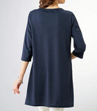 チュニック レディース 通販 レース刺しゅう エレガントチュニック チュニックワンピース プルオーバー 7分袖 七分袖 5分袖 五分袖 春 夏 上品 きれいめ おしゃれ かわいい オシャレ