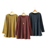 チュニック レディ−ス 3色組 961328 通販 裏起毛チュニック レディースチュニック 長袖 裏起毛 フレア きれいめ 上品 カジュアル ベーシック 無地 シンプル 女性 女性用 秋 冬 春 通勤