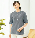 ブラウス レディース 通販 日本製 ジャージブラウス 半袖ブラウス レディースブラウス カジュアルブラウス 涼しい 快適 伸縮性 着やすい トップス 半袖 動きやすい ラフ