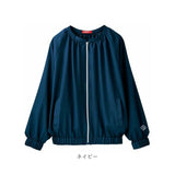 ブルゾン ノーカラー レディ−ス 通販 羽織 羽織り 上着 ジャケット ジャンバー カジュアルジャケット ギャザー ショート丈 ショート 長袖 通勤 通学 カジュアル 無地 シンプル 大人 女性