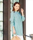 ブラウス レディース 通販 夏素材ブラウス 長袖ブラウス レディースブラウス 長袖 カジュアルブラウス 涼しい 快適 着やすい トップス 動きやすい ラフ 大人 女性 ミセス