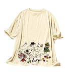 プルオーバー レディース 通販 半袖Tシャツ BIGシルエット ゆったり 半袖 動きやすい トップス おしゃれ かわいい カットソー 快適 女性 大人 オーバーサイズ キャンプ アウトドア