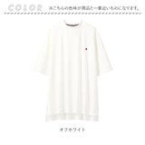 tシャツ レディース 半袖 通販 ワンポイントTシャツ 半袖Tシャツ レディースTシャツ 綿100％ トップス 女性 大人 おしゃれ かわいい スリット 快適 通気性 シンプル カジュアル
