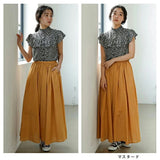 ワイドパンツ レディース 通販 リネン風ふんわりギャザーワイドパンツ ギャザーパンツ フレアパンツ きれいめ 夏用 涼しい 夏 春夏 裏地付き 両脇ポケット付き ゆったり おしゃれ