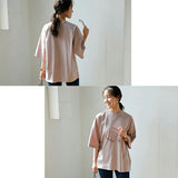 ビッグシルエットTシャツ 無地 通販 綿100% ビックシルエットTシャツ Tシャツ カットソー オーバーサイズ 半袖 レディース ゆったり 綿100 コットン おしゃれ 五分袖 5分袖 カジュアル