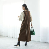 ニットワンピース ロング ワンピース 通販 レディース 切り替え ワンピ ロングワンピース 切り替えワンピース 秋冬 長袖 きれいめ バルーンスリーブ 配色ボリューム袖ニットワンピース 秋