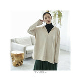 フーディー レディース 通販 パーカー 秋 冬 秋冬 プルオーバー ゆったり 体型カバー ルームウェア トップス きれい魅せＶネックフーディ おしゃれ シンプル 大人 かわいい 無地 オシャレ