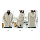 フーディー レディース 通販 パーカー 秋 冬 秋冬 プルオーバー ゆったり 体型カバー ルームウェア トップス きれい魅せＶネックフーディ おしゃれ シンプル 大人 かわいい 無地 オシャレ