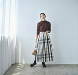 ニット レディース 長袖 通販 セーター トップス ハイネック リブニット きれいめ 配色デザインリブハイネックニット おしゃれ シンプル 大人 かわいい オフィスカジュアル ナチュラル