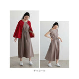 ワンピース ロング レディ−ス 通販 ロングワンピース ワンピ ロングワンピ レディ−スワンピース ロング丈 フレアスカート ウエスト絞り リネン風 フレア 無地 シンプル 大人 女性