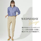 スラックス レディース 仕事 通販 テーパードパンツ ストレッチパンツ ストレッチ ストレートパンツ ズボン オフィスカジュアル 上品細魅せパンツ ウエストゴム おしゃれ シンプル
