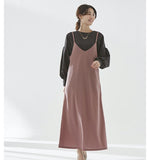 キャミワンピ レディース 通販 ワンピース ロングワンピ ノースリーブ キャミソールワンピース ワンピ ロング 体型カバー こだわり仕様キャミワンピ おしゃれ シンプル 大人 かわいい