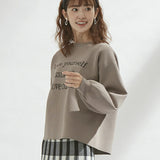 ニット レディース 長袖 通販 セーター プルオーバー ロゴ オフショルダー 大人魅せ、英字ロゴスポンジニットトップス 秋冬 秋 冬 春 おしゃれ シンプル 女性 大人かわいい カジュアル