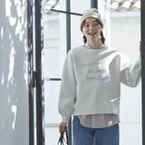 ニット レディース 長袖 通販 セーター プルオーバー ロゴ オフショルダー 大人魅せ、英字ロゴスポンジニットトップス 秋冬 秋 冬 春 おしゃれ シンプル 女性 大人かわいい カジュアル