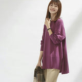 ニット 秋 レディース きれいめ 通販 セーター プルオーバー 長袖 ゆったり 体型カバー お尻もお腹も全部隠す！横スリット入りビックニット 無地 おしゃれ シンプル 女性 大人かわいい