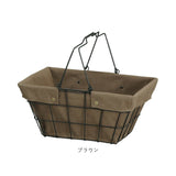 収納 かご バスケット 通販 カゴ ワイヤーバスケット M ワイヤーファブリックバスケット アイアンバスケット アイアン ワイヤー 布 カジュアル ナチュラル インテリア おしゃれ シンプル