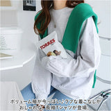 Tシャツ レディース 長袖シャツ 通販 tシャツ シャツ 長袖Tシャツ ロンT 長袖tシャツ クルーネック コットン 長袖 体型カバー ゆったり オーバーサイズ ボリューム袖 ベーシック