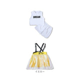 ダンス衣装 キッズ セットアップ 通販 キッズダンス衣装 ダンス 衣装 体操服 ダンスウェア 演出服 タンクトップ スカート 子供服 子ども服 こども服 チアガール 子供 子ども こども 上下
