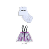 ダンス衣装 キッズ セットアップ 通販 キッズダンス衣装 ダンス 衣装 体操服 ダンスウェア 演出服 タンクトップ スカート 子供服 子ども服 こども服 チアガール 子供 子ども こども 上下