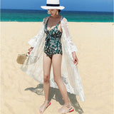 カーディガン ロング レディース 通販 ロングカーディガン 羽織り 羽織 透け感 シースルー ロング丈 レース シアー 七分袖 薄手 薄い ふんわり 体型カバー ゆったり 花柄 刺? おしゃれ