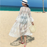 カーディガン ロング レディース 通販 ロングカーディガン 羽織り 羽織 透け感 シースルー ロング丈 レース シアー 七分袖 薄手 薄い ふんわり 体型カバー ゆったり 花柄 刺? おしゃれ