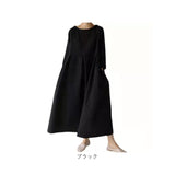 ワンピース ロング 七分袖 通販 ロングワンピース マキシワンピース ワンピ レディース Aライン きれいめ マキシ丈 ロング丈 綿 コットン ゆったり 長袖 薄手 カジュアル ナチュラル