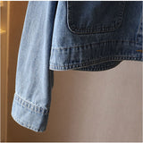 デニムジャケット レディース 通販 デニム ジャケット 長袖 ショート丈 カジュアルジャケット 通勤 ノーカラージャケット 春 秋 春服 秋服 おしゃれ かわいい シンプル オシャレ Gジャン