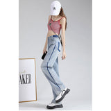 ストレート デニムパンツ ハイウエスト 通販 ストレートパンツ デニム パンツ ストレートデニムパンツ ハイウエストパンツ ジーンズ ジーパン ロングパンツ 長ズボン ズボン サイドライン